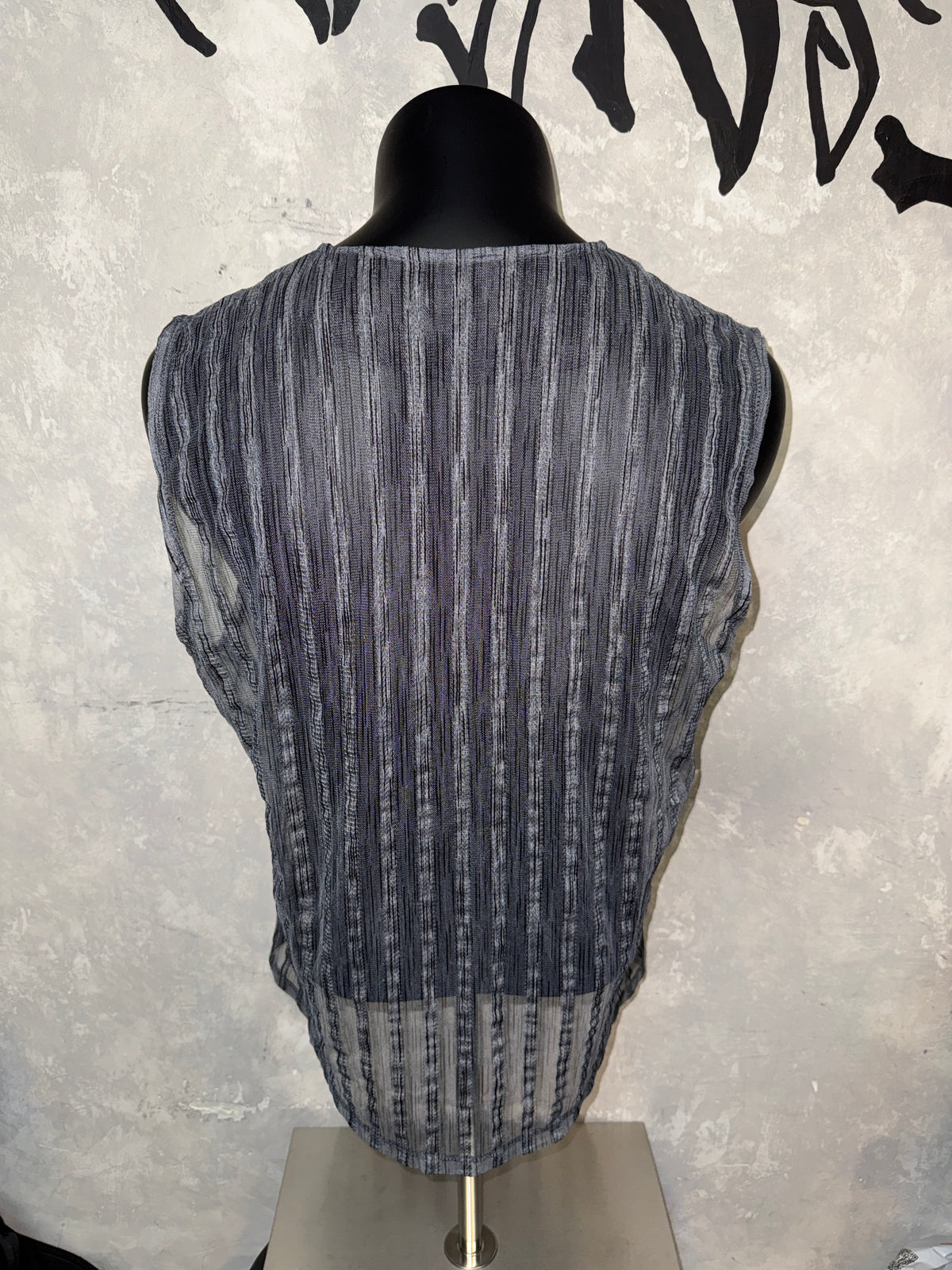 Vintage Fishnet Layered Vest