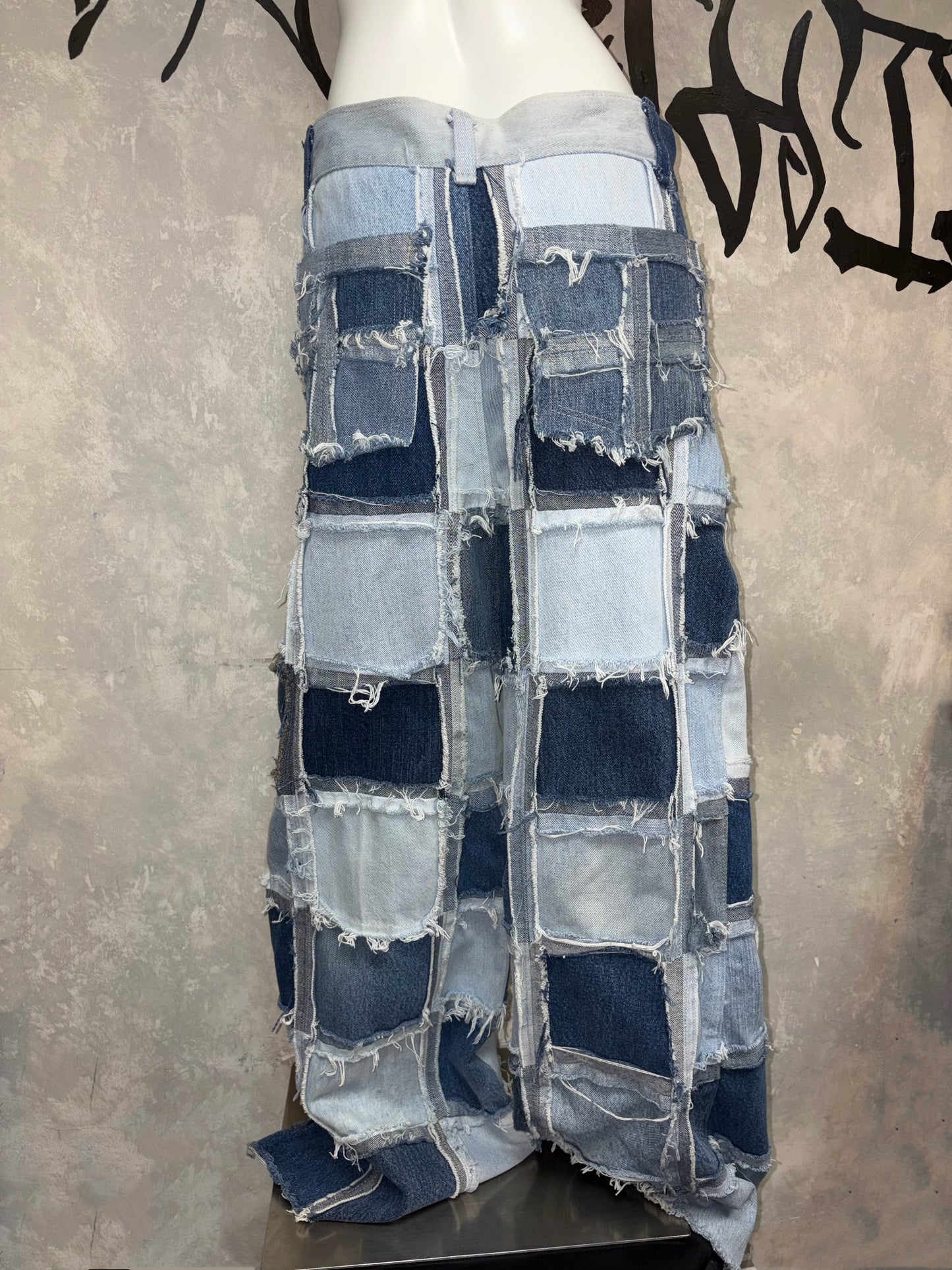 Remake Vintage Jeans (Ripped-Grid)34” #REJRG01