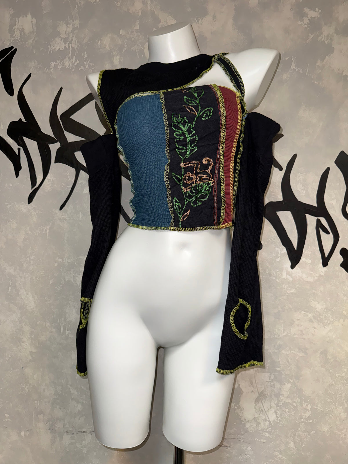 Patchwork Remake Girl Top（Two-piece）