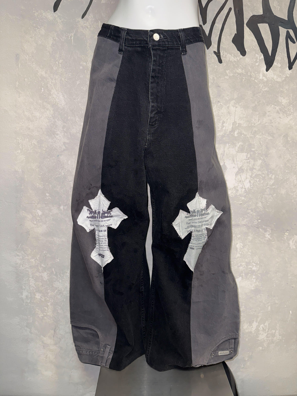 Remake Vintage Jeans (Cross On Knee//Stamped) 30” #REJCOKS02