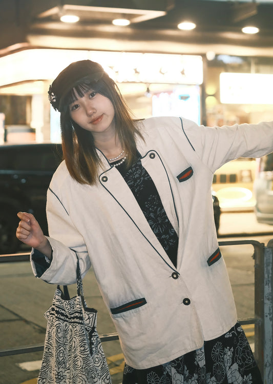 Vintage Linen Blazer