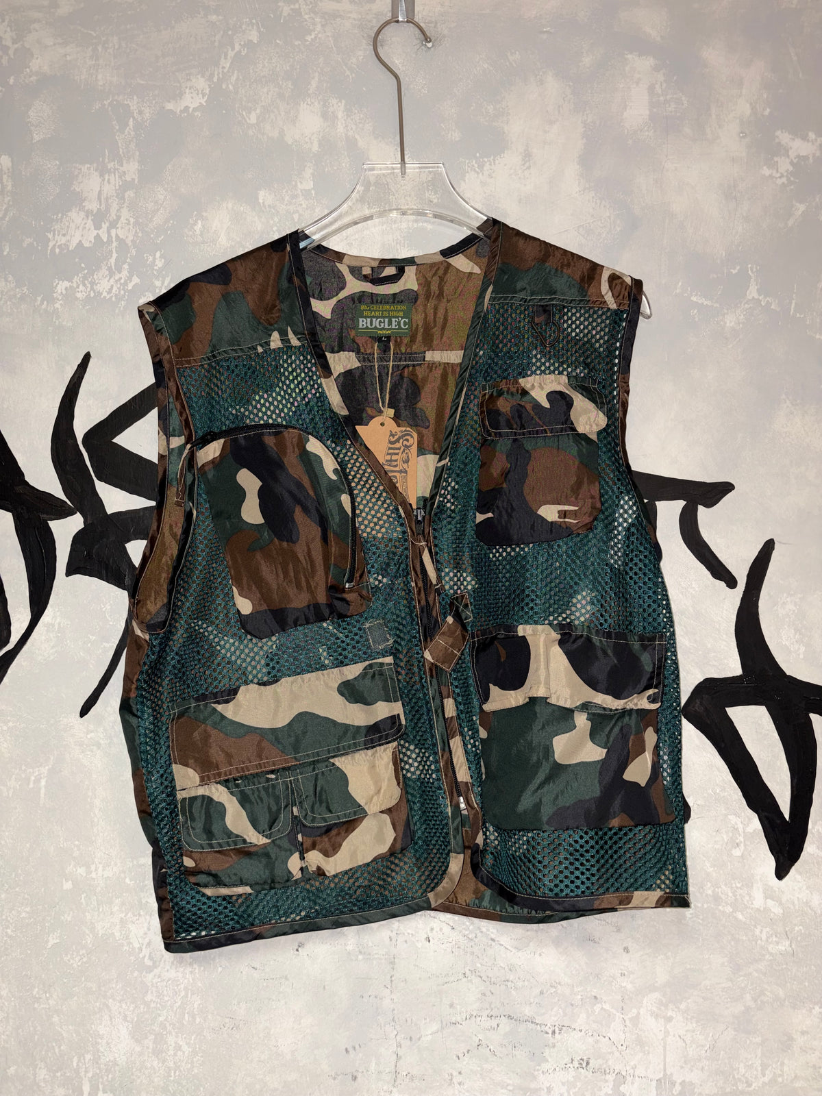 Vintage Camouflage Patterned Vest #ves028