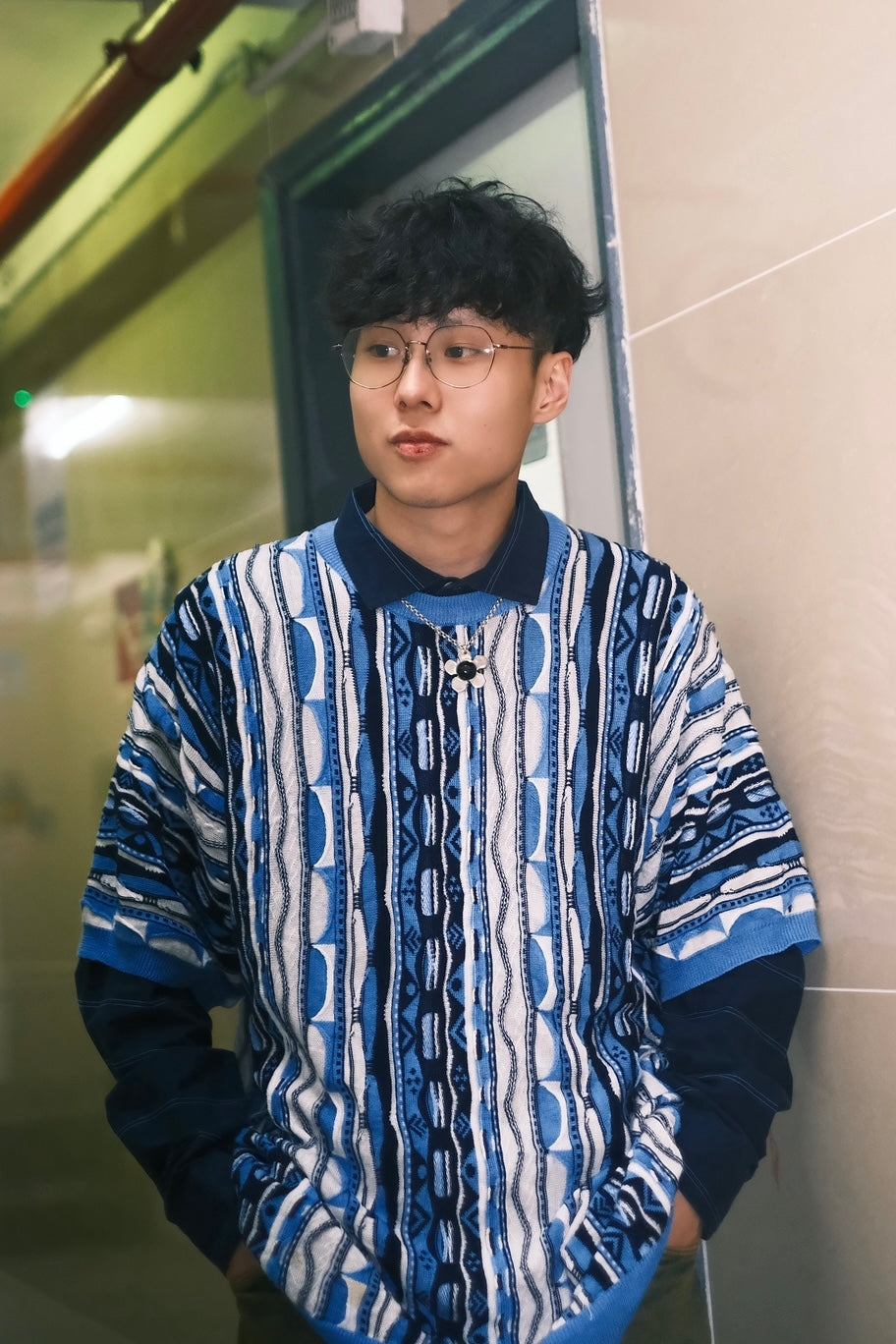 Coogi Style 3D Knitting Sweater Short Sleeve💙🐟