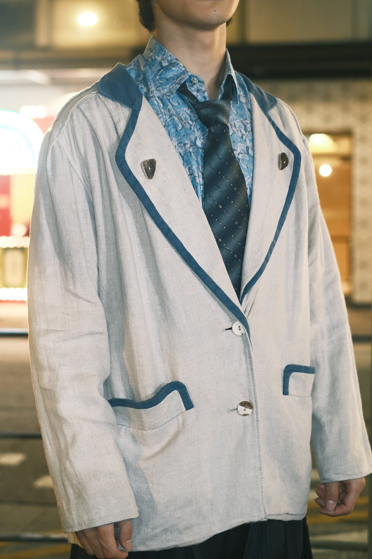Vintage Linen Blazer