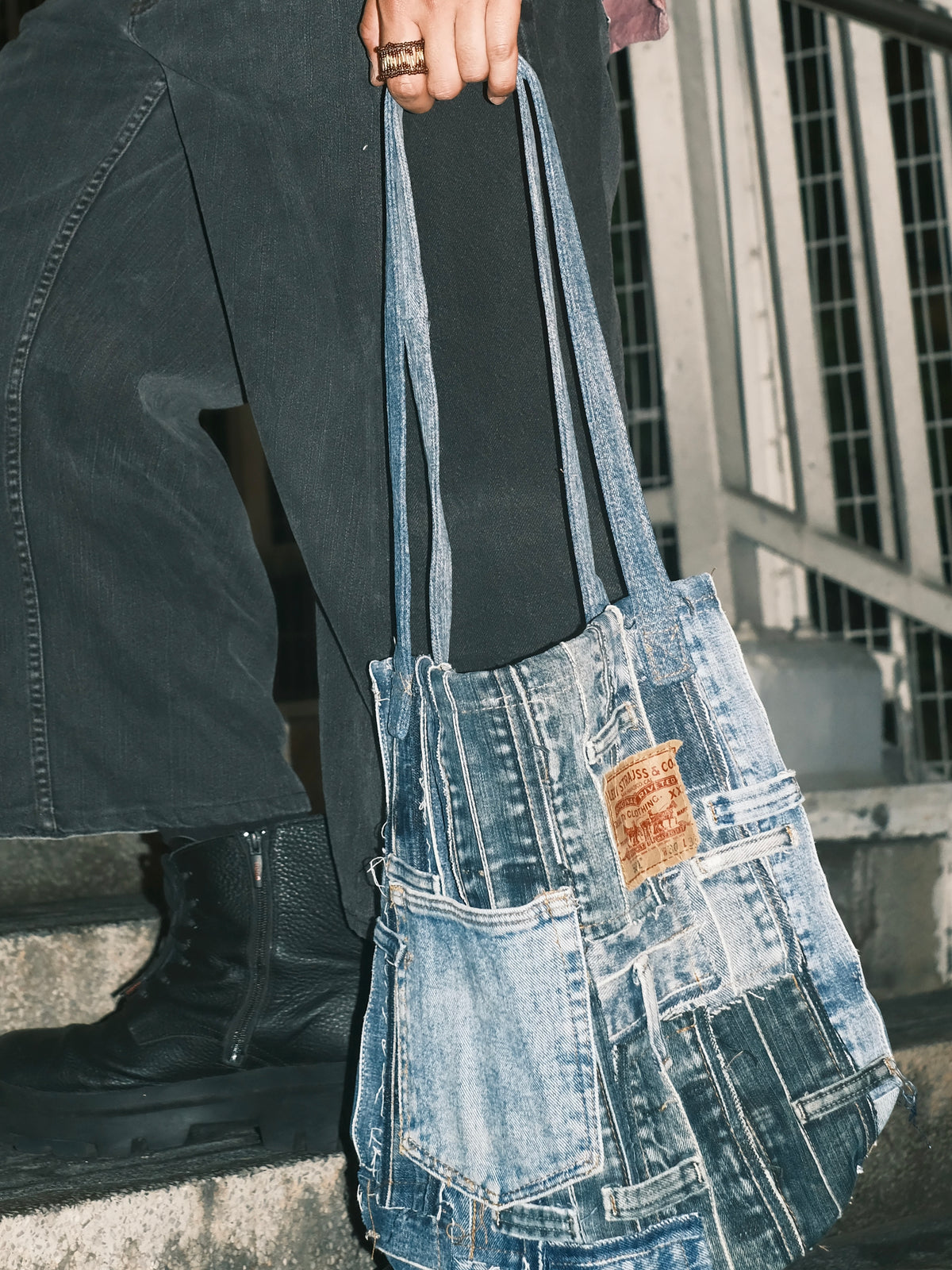 Remake Denim Tote Bag