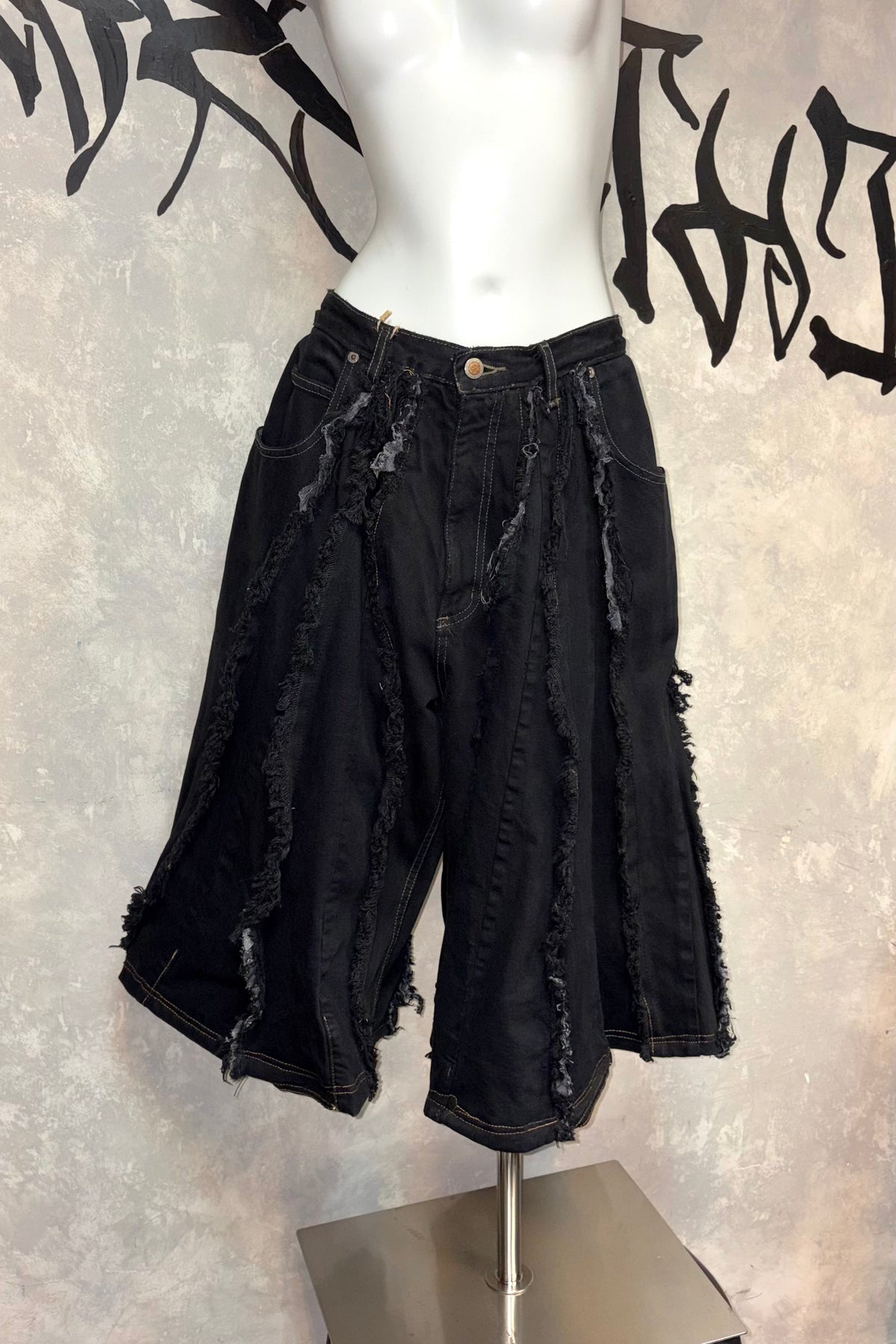 Remake Vintage 牛仔褲（三角款-黑色）30吋 #JORT002