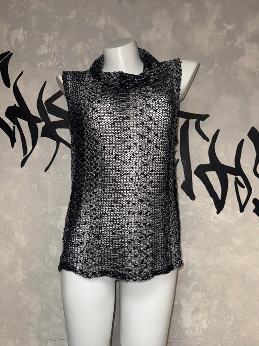 Vintage Layered Unisex Fishnet Vest