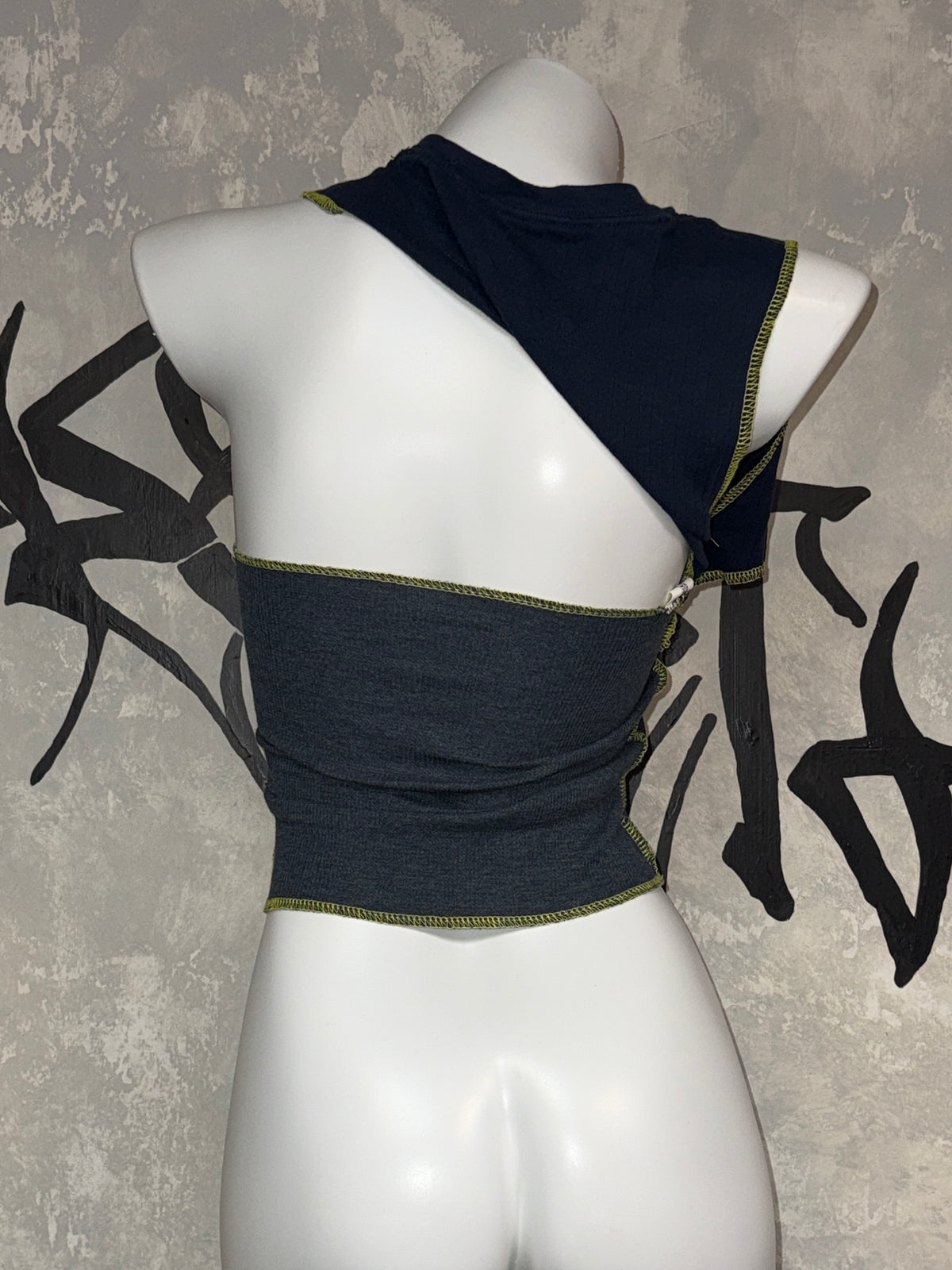 Patchwork Remake Girly Top(Two-Piece)