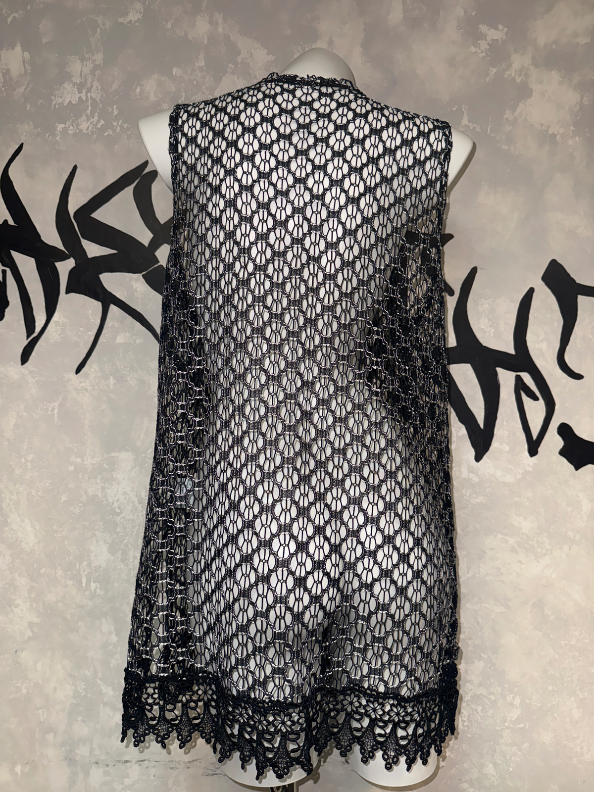 Vintage Layered Unisex Fishnet Vest