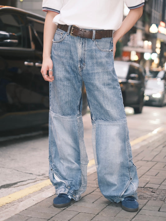 Remake Vintage Jeans (Random-Patchwork) 34” #REJRP03
