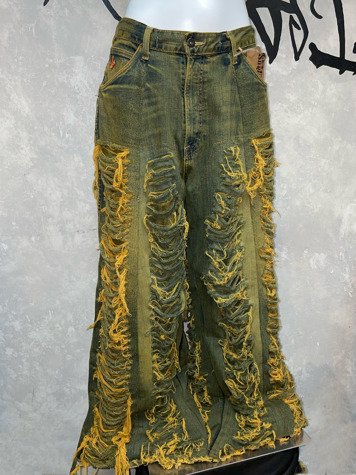 Remake Vintage Jeans (Ripped-Yellow) 32” #REJYE02