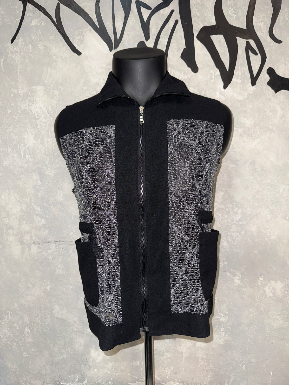 Vintage Fishnet Layered Vest
