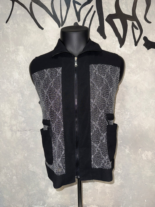 Vintage Fishnet Layered Vest