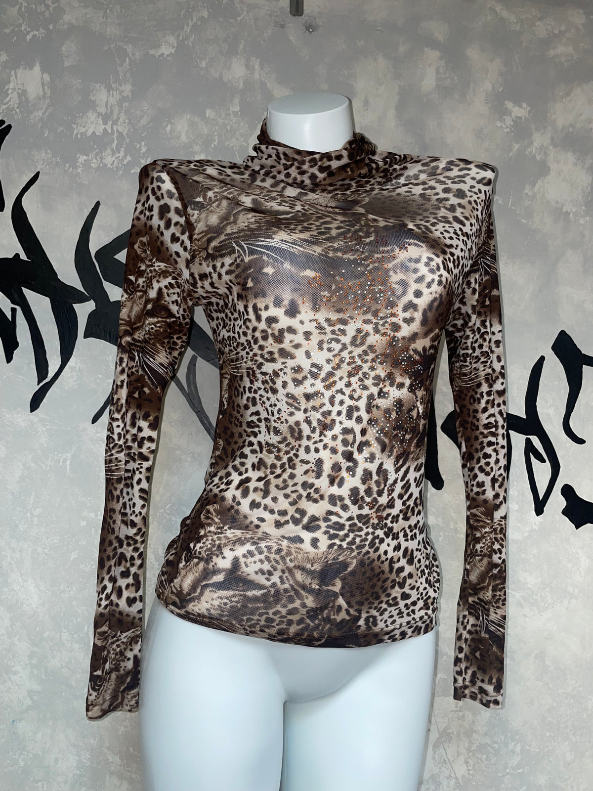 Leopard Printed Vintage Top