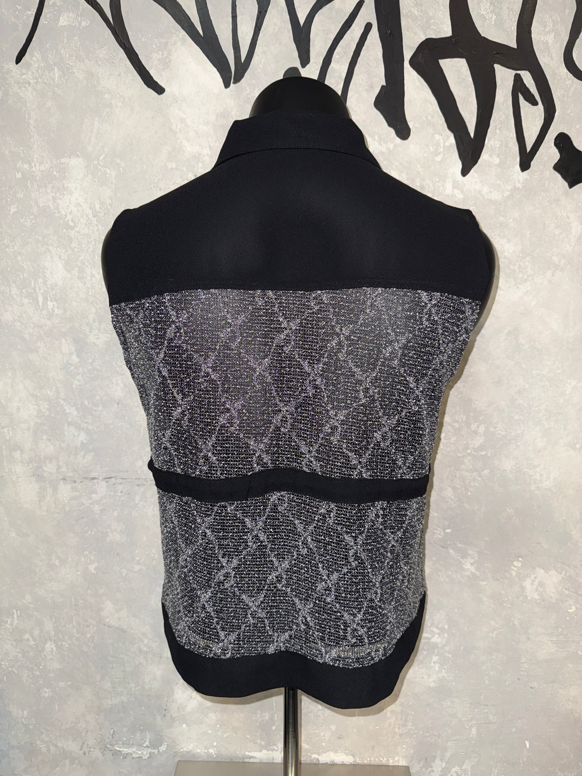 Vintage Fishnet Layered Vest