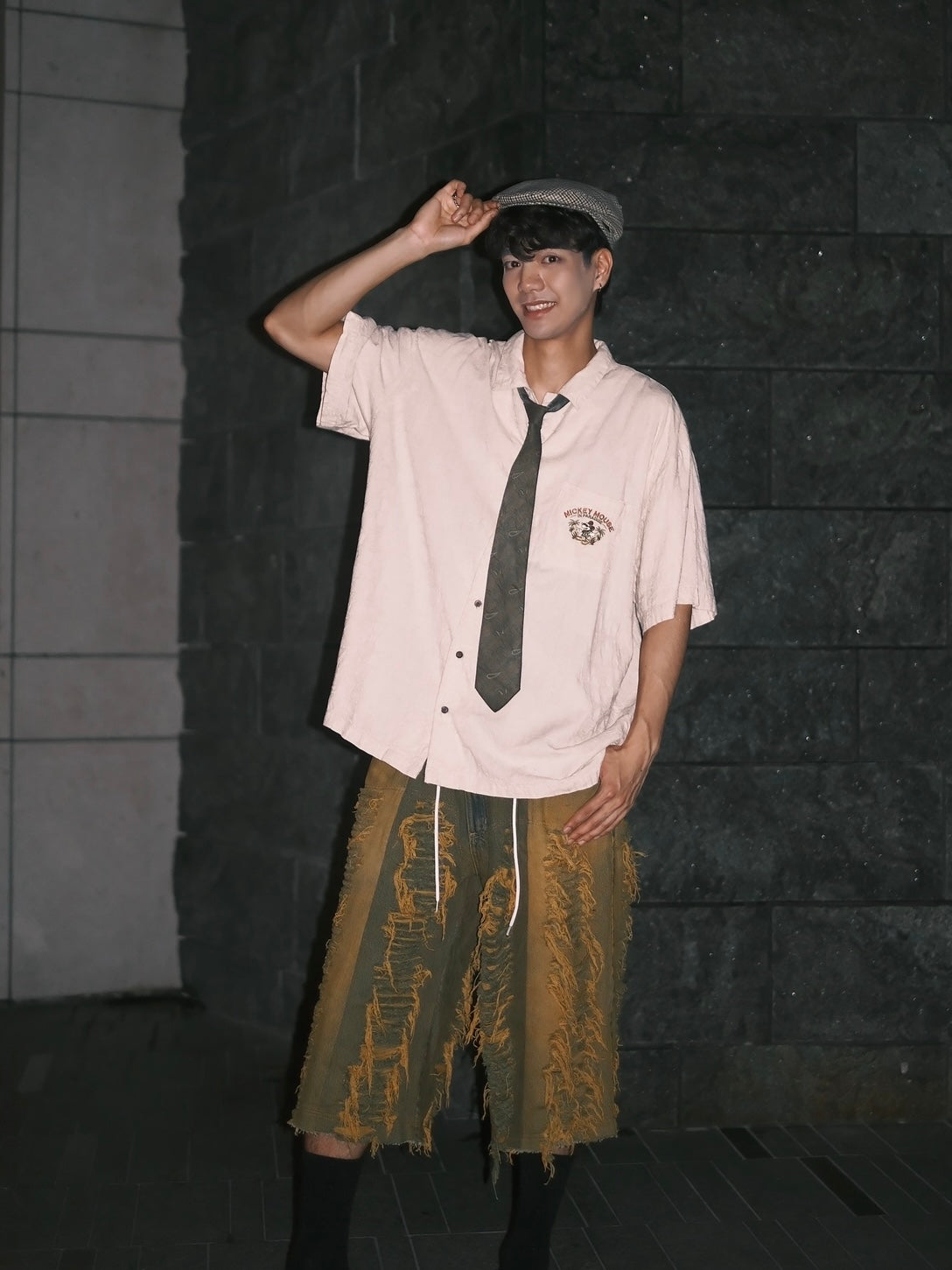 Remake Vintage Jorts (Ripped-Yellow) 33” #REJRYE01