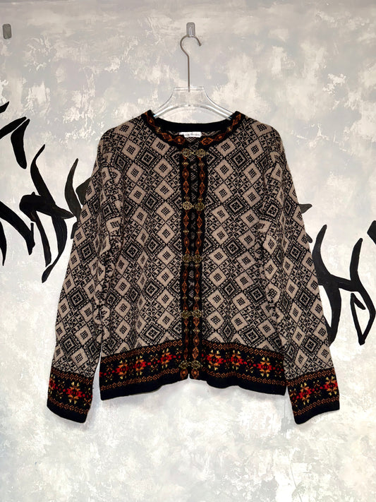 Vintage Patterned Knitting Jacket