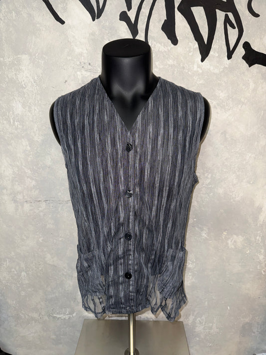 Vintage Fishnet Layered Vest