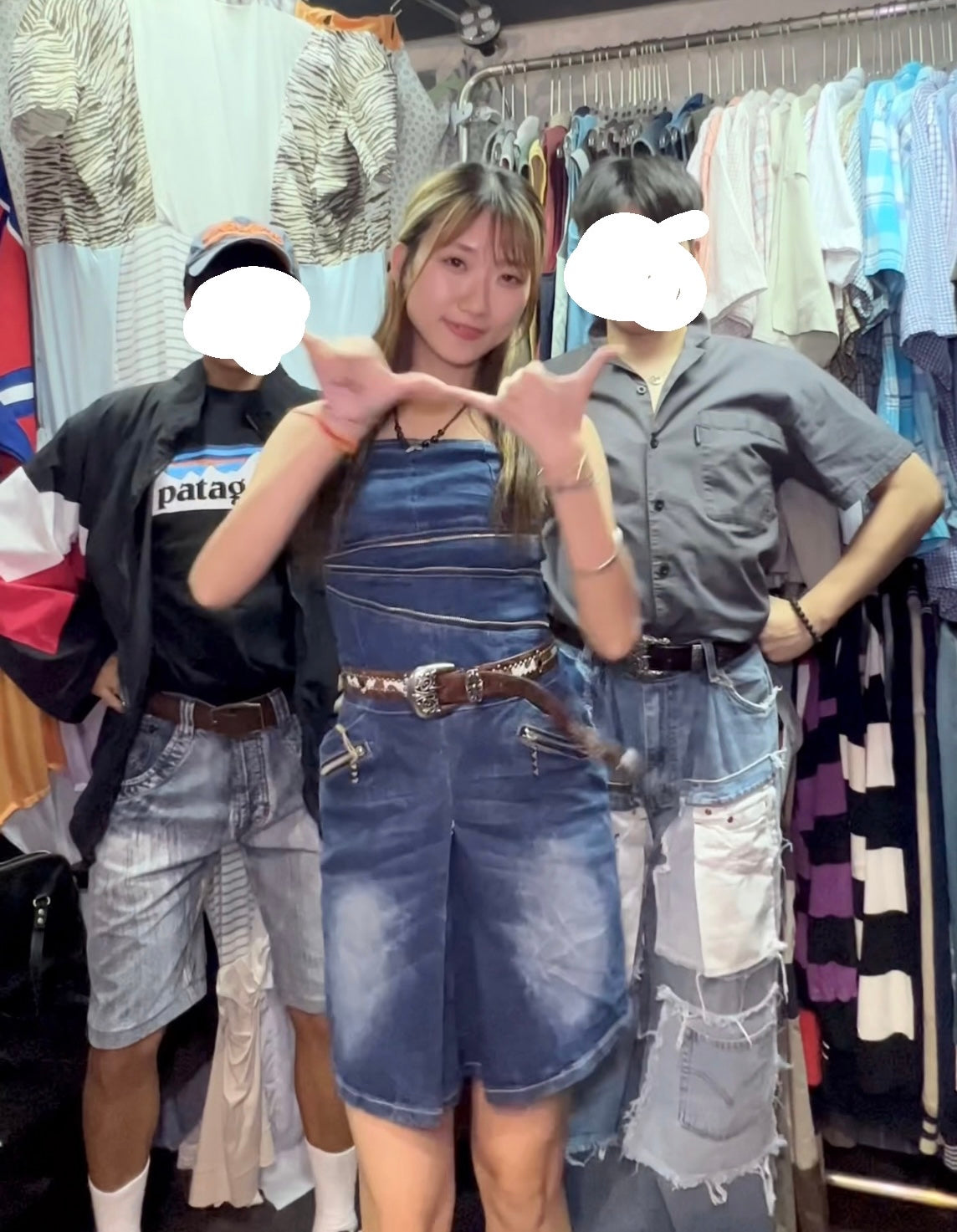 Y2K牛仔抹胸裙