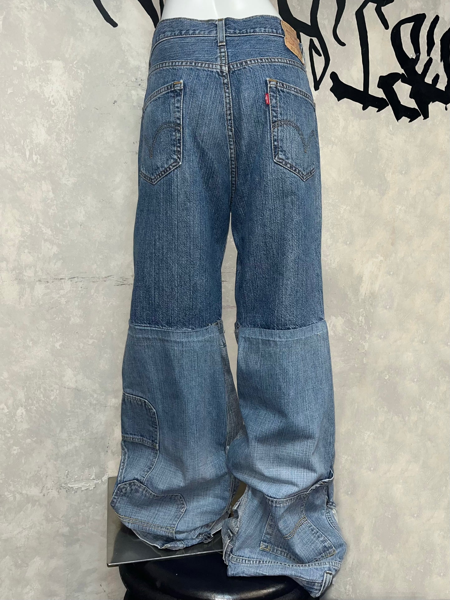 Remake Vintage Jeans (Random-Patchwork) 34” #REJRP03
