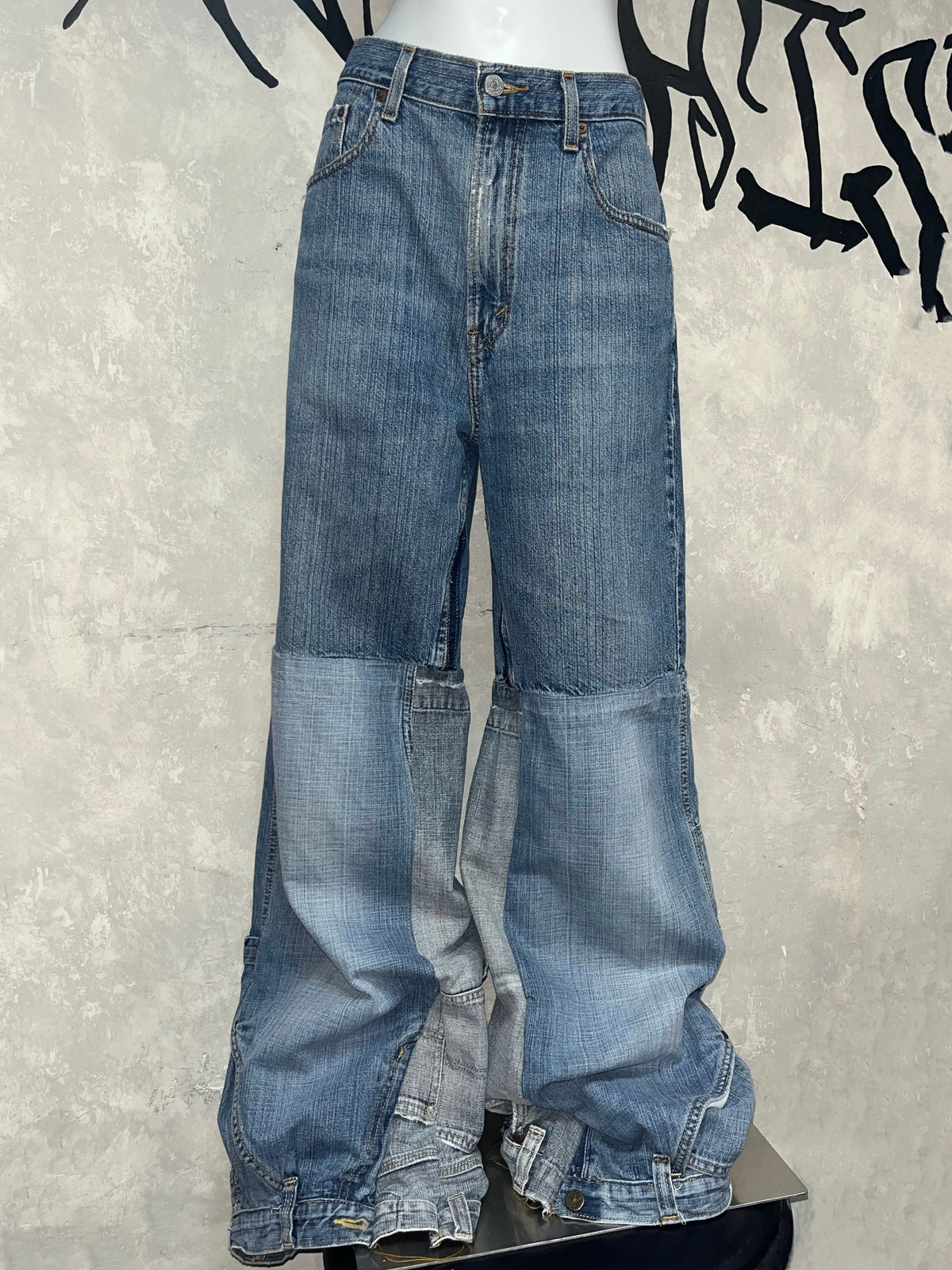 Remake Vintage Jeans (Random-Patchwork) 34” #REJRP03