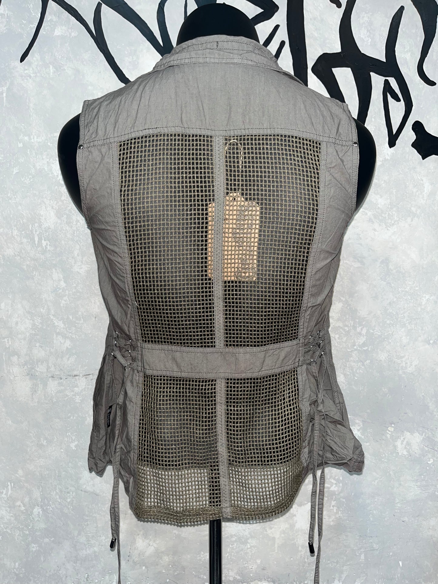 Vintage Layered Fishnet Unisex Vest