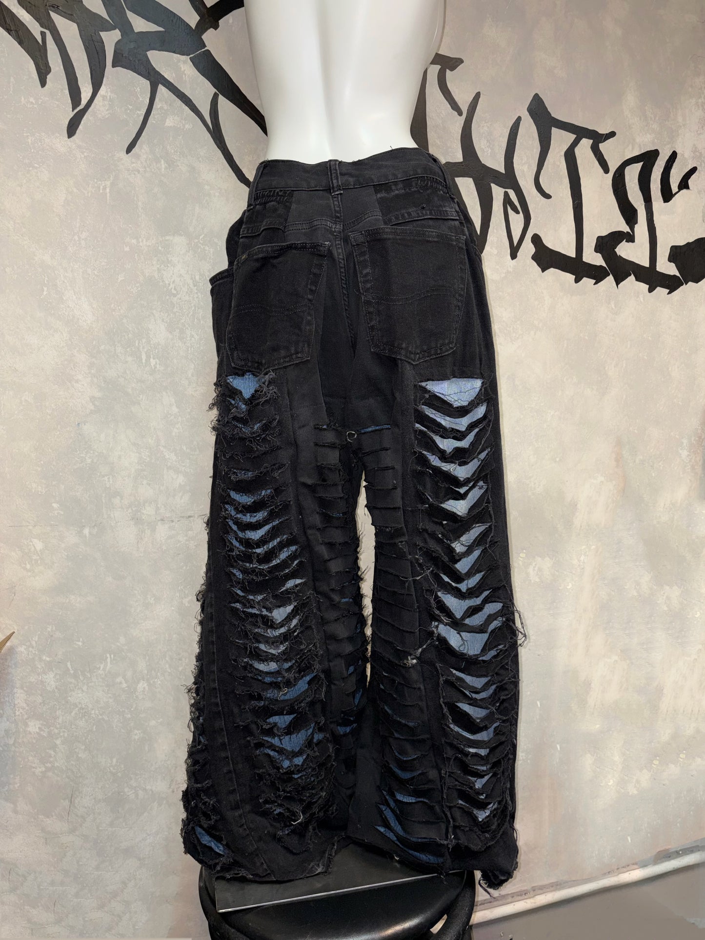 Remake Vintage Jeans (Ripped-Black) 29” #REJRI12