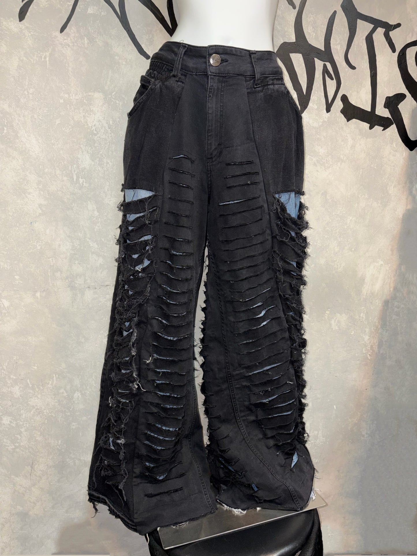 Remake Vintage Jeans (Ripped-Black) 29” #REJRI12