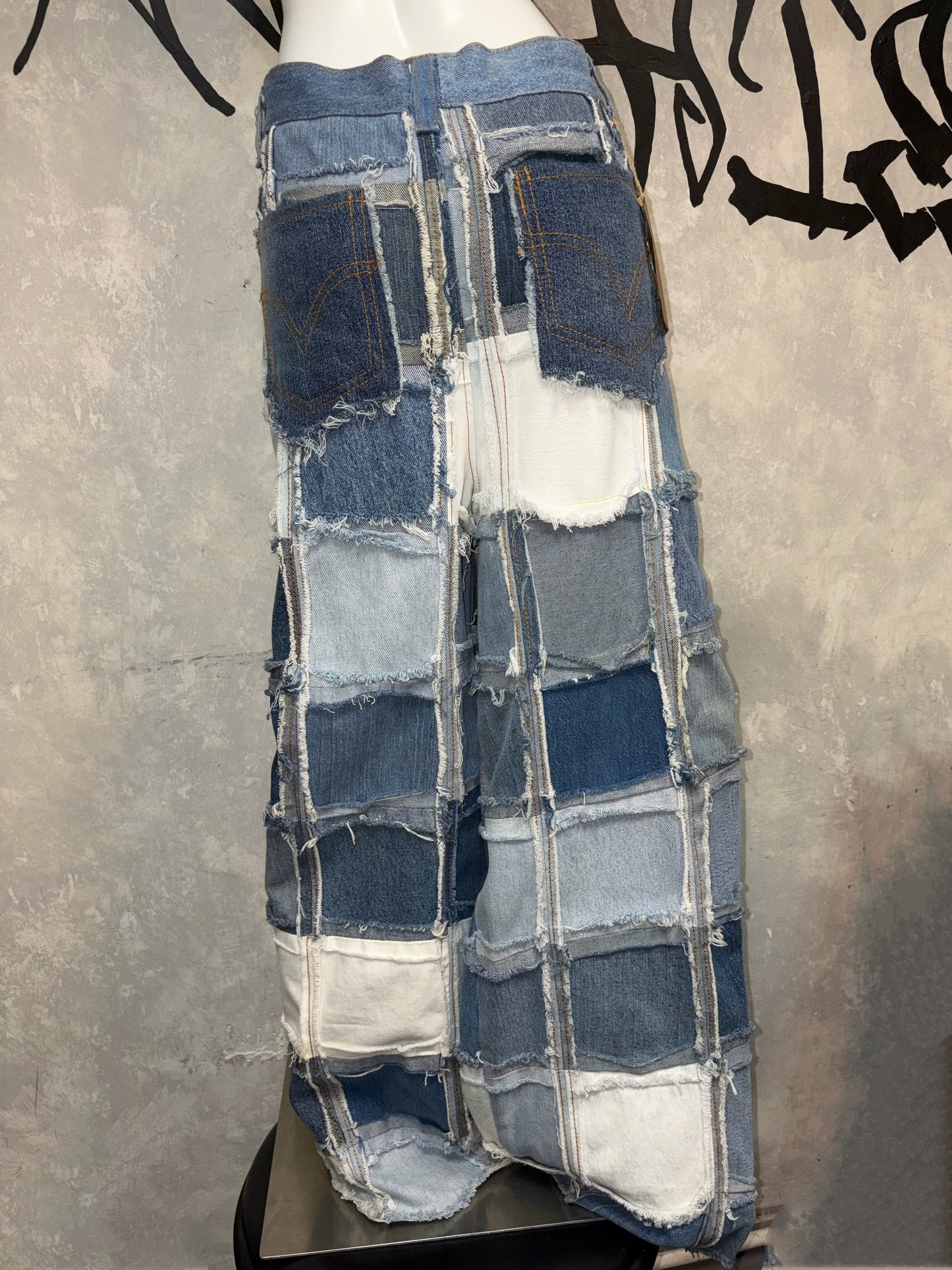 Remake Vintage Jeans (Ripped-Grid) 35” #REJRG02